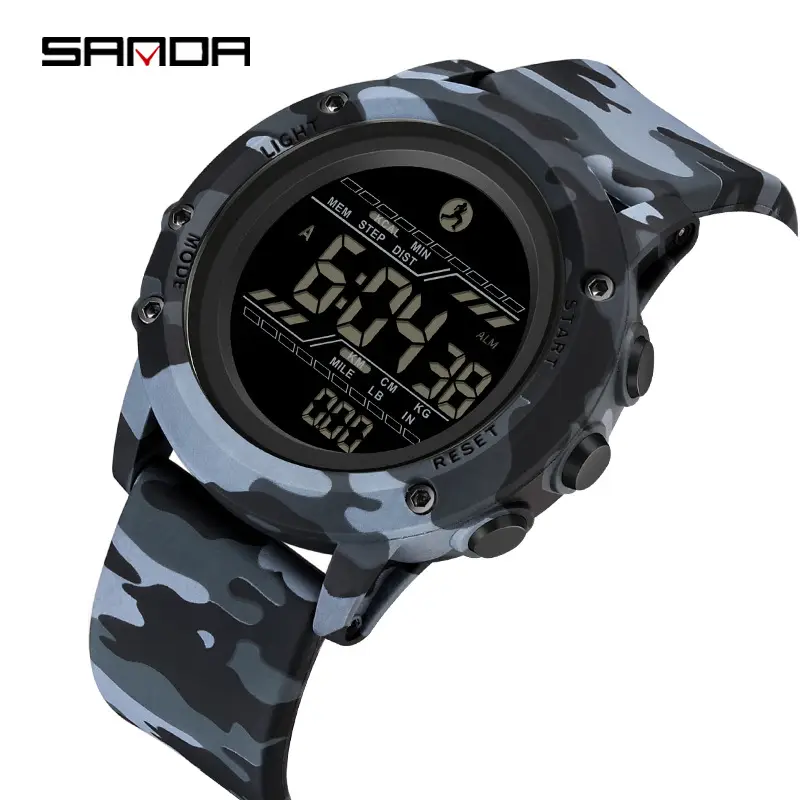 Sanda Digital Camouflage Watch for Men Women - Image 12