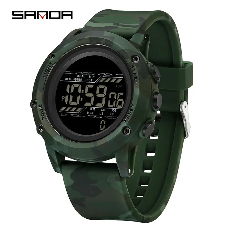 Sanda Digital Camouflage Watch for Men Women - Image 3