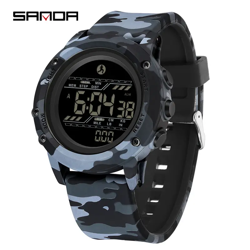 Sanda Digital Camouflage Watch for Men Women - Image 4