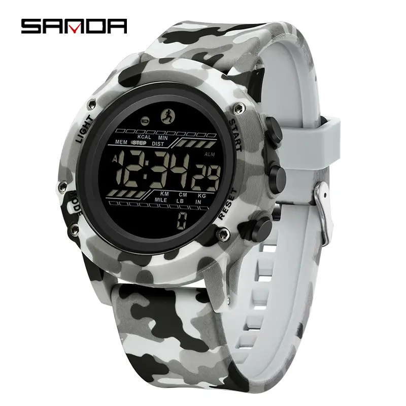 Sanda Digital Camouflage Watch for Men Women - Image 5