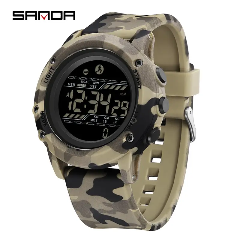 Sanda Digital Camouflage Watch for Men Women - Image 7