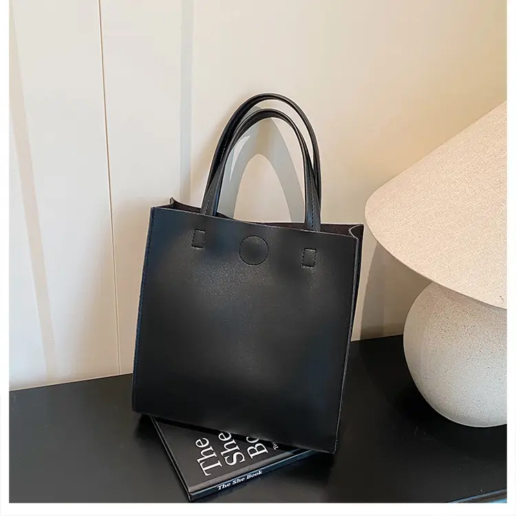 White Satchel Tote Bag with Magnetic Buckle for Women — feature 23