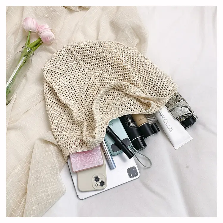 Wool Knitted Cut Out Tote Bag for Women — feature 12