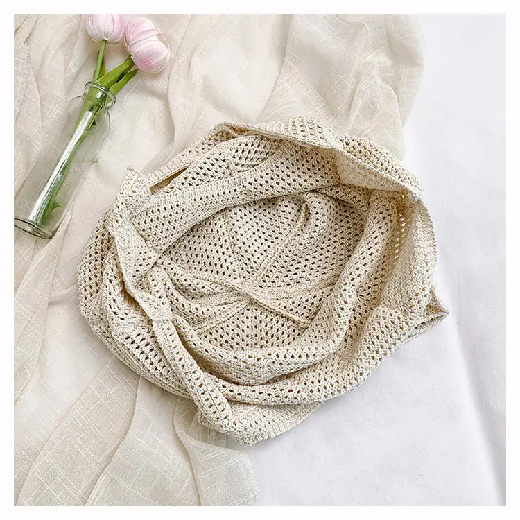 Wool Knitted Cut Out Tote Bag for Women — feature 9