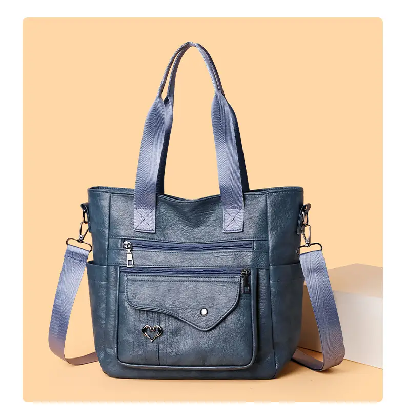 Retro Women's Leather Shoulder Bag Large Capacity Brown — feature 10