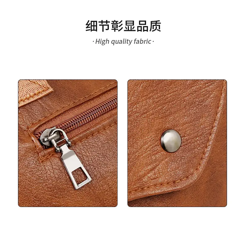 Retro Women's Leather Shoulder Bag Large Capacity Brown — feature 18