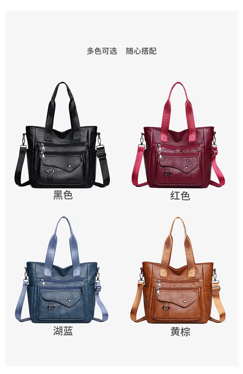 Retro Women's Leather Shoulder Bag Large Capacity Brown — feature 5