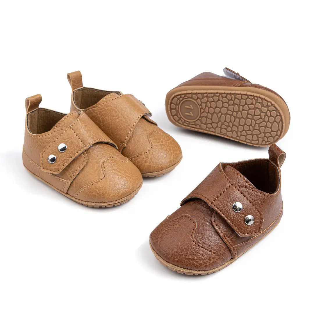 Spring and Autumn Boys Small Leather Shoes Soft Bottom British Style baby shoes a generation of 2025 cross-border baby toddler shoes