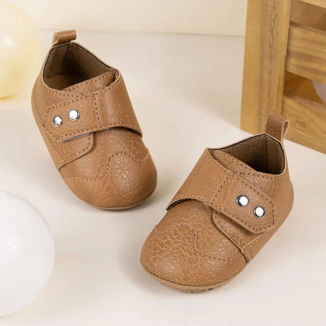 Spring and Autumn Boys Small Leather Shoes Soft Bottom British Style baby shoes a generation of 2025 cross-border baby toddler shoes