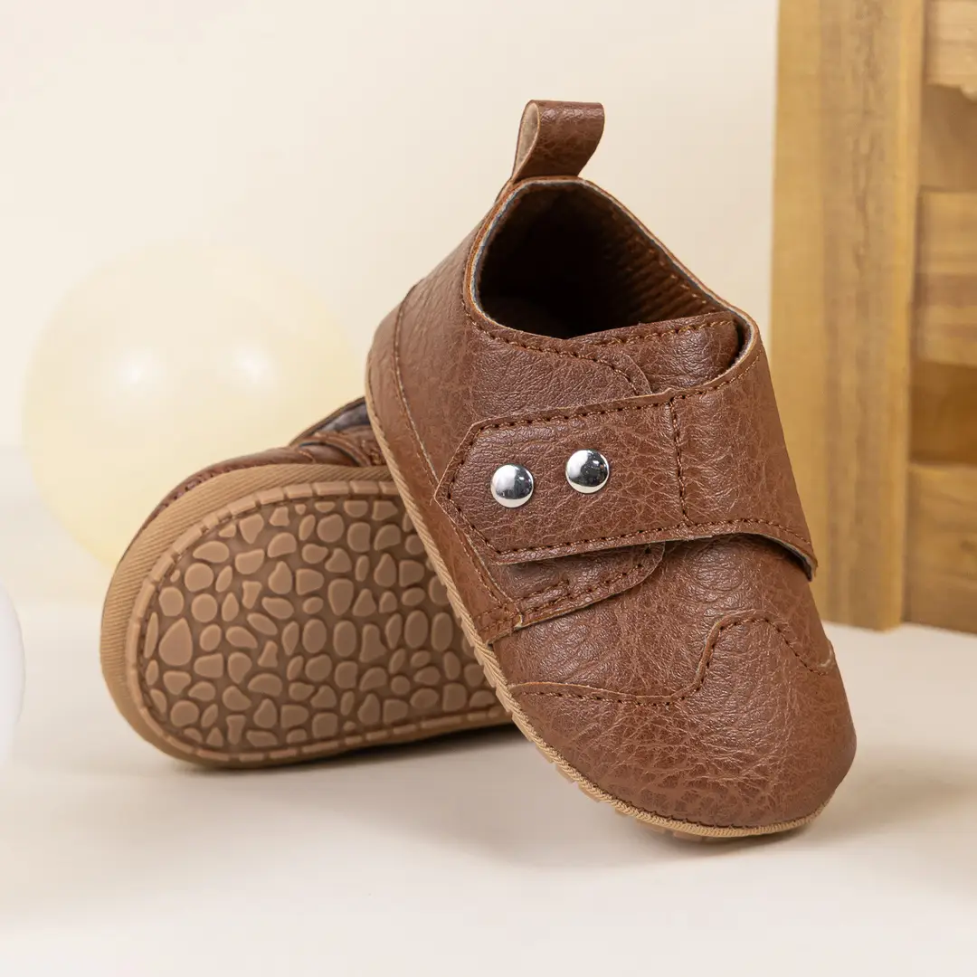 Spring and Autumn Boys Small Leather Shoes Soft Bottom British Style baby shoes a generation of 2025 cross-border baby toddler shoes