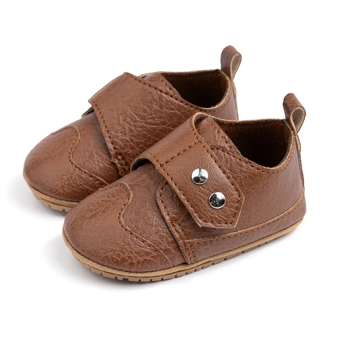 Spring and Autumn Boys Small Leather Shoes Soft Bottom British Style baby shoes a generation of 2025 cross-border baby toddler shoes
