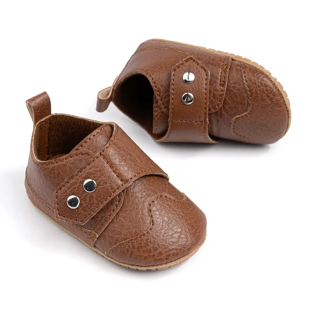 Spring and Autumn Boys Small Leather Shoes Soft Bottom British Style baby shoes a generation of 2025 cross-border baby toddler shoes