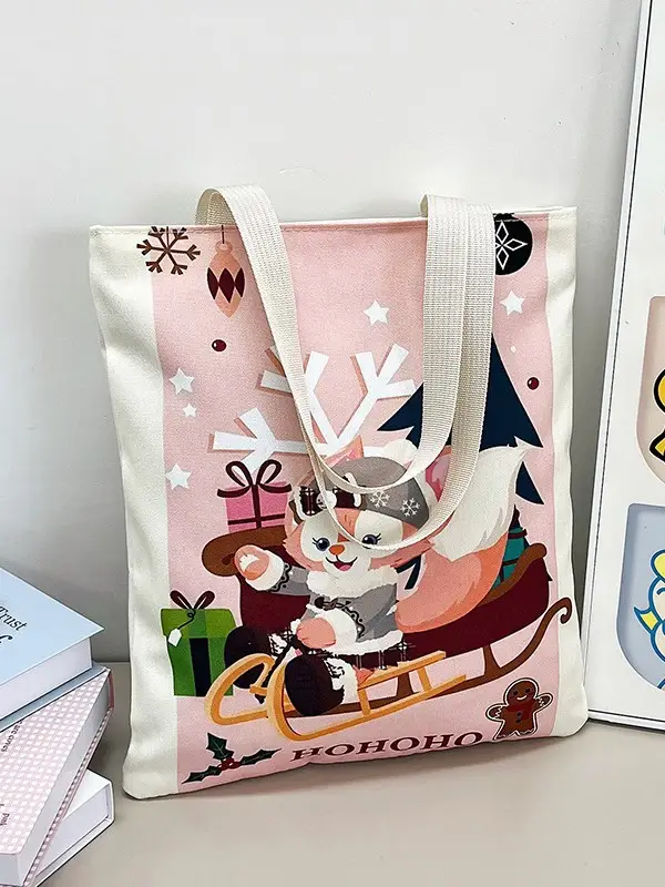 Cute Cartoon Women's Purple Shoulder Bag