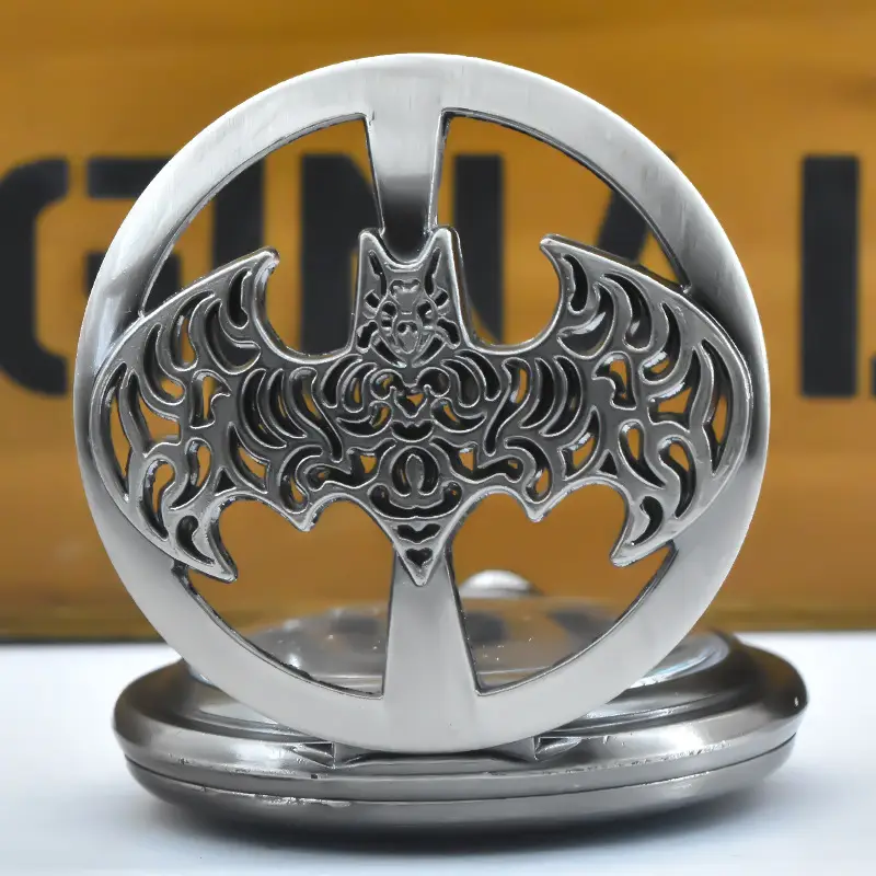 Retro Hollow Batman Pocket Watch with Quartz Movement — feature 6