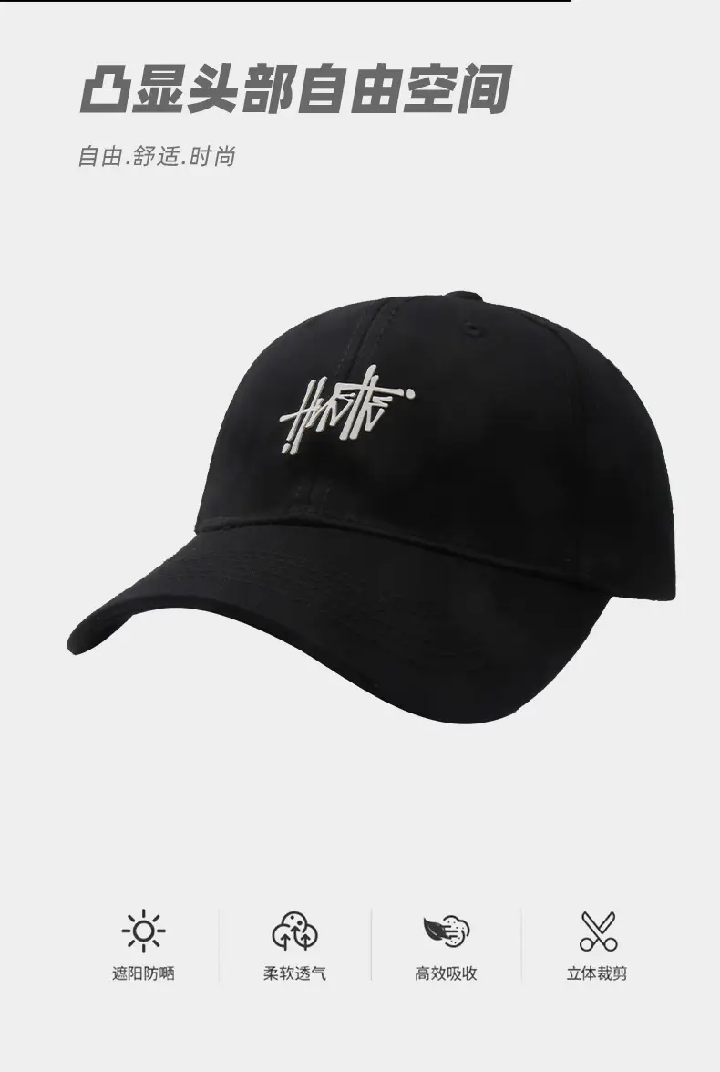 Men's Light Green Korean Style Baseball Cap with Embroidery — feature 9
