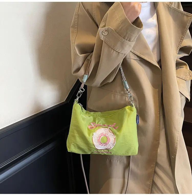 Sweet Donut Embroidered Crossbody Bag Black — feature 15