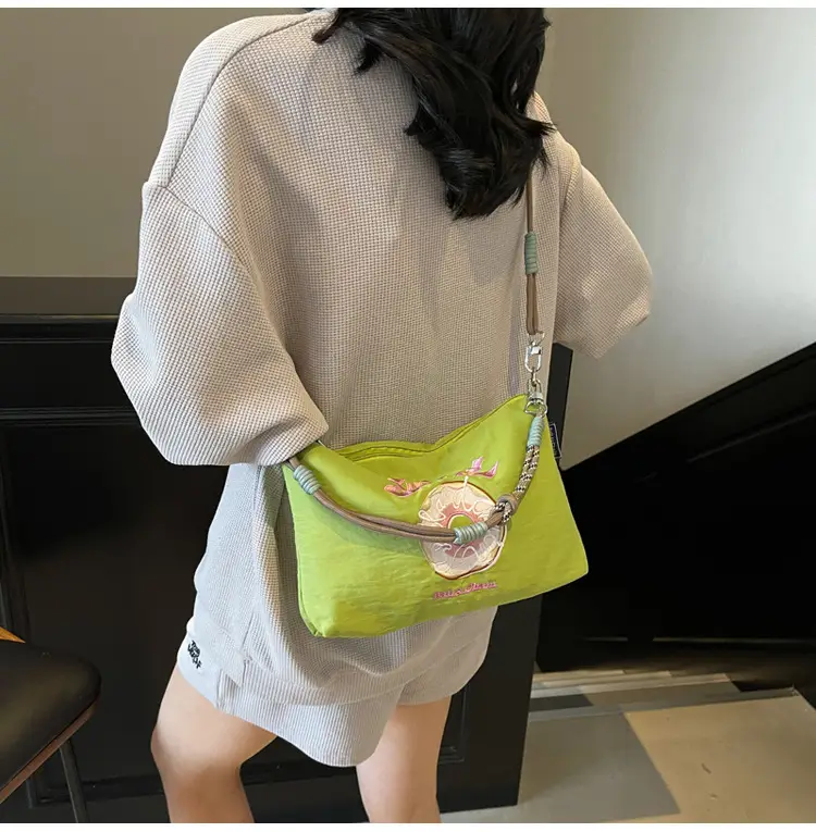Sweet Donut Embroidered Crossbody Bag Black — feature 17