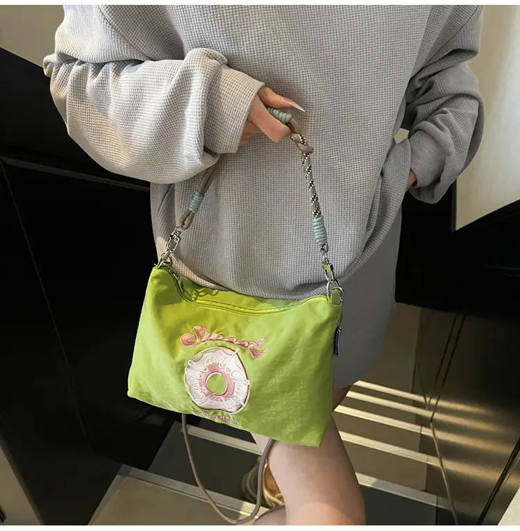 Sweet Donut Embroidered Crossbody Bag Black — feature 18
