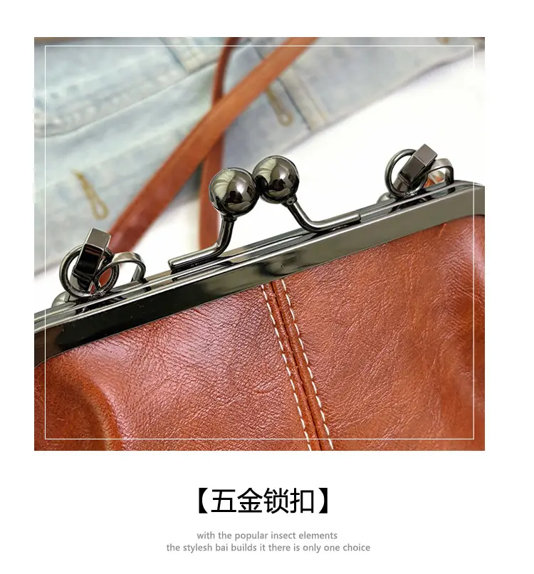 Retro Red Leather Shoulder Bag for Women 2025 — feature 9