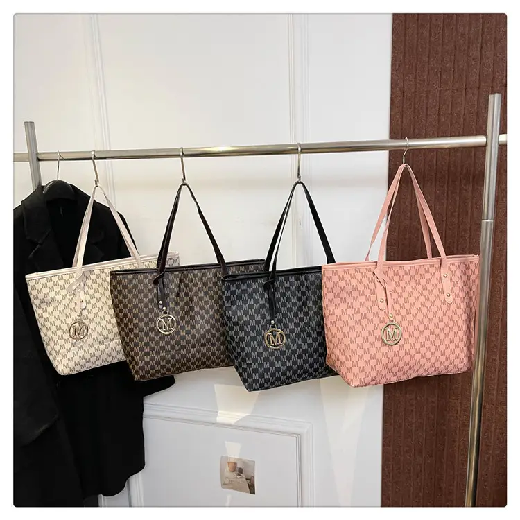 Women's Pink Printed Large Shoulder Bag Travel Commuter Bag — feature 21