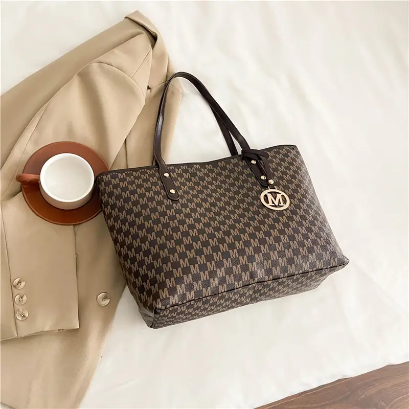 Women's Pink Printed Large Shoulder Bag Travel Commuter Bag - Image 4