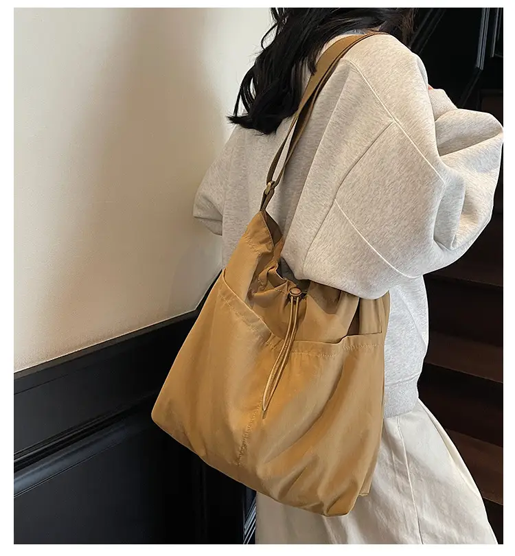 Pink Drawstring Shoulder Bag for Women — feature 1