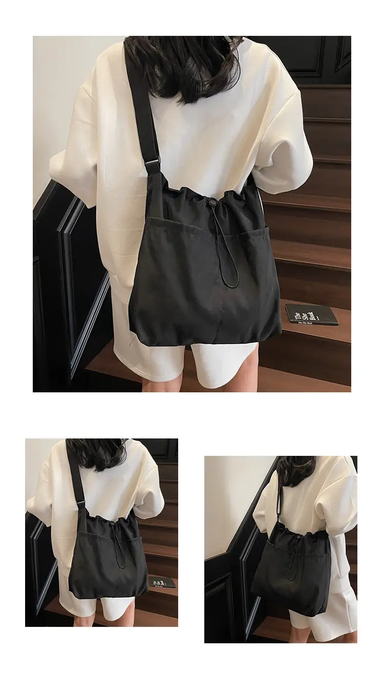 Pink Drawstring Shoulder Bag for Women — feature 15