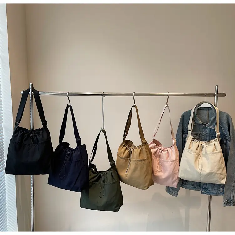 Pink Drawstring Shoulder Bag for Women — feature 18