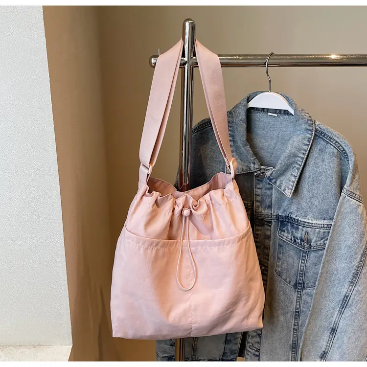 Pink Drawstring Shoulder Bag for Women — feature 20