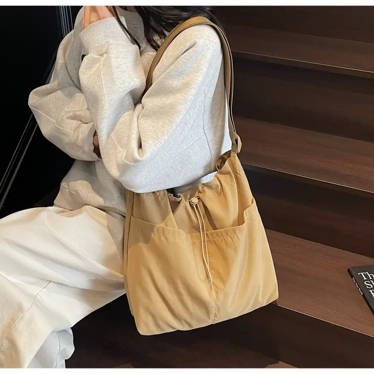 Pink Drawstring Shoulder Bag for Women — feature 25
