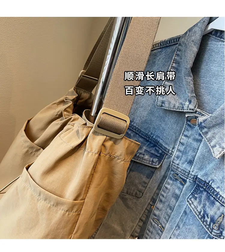 Pink Drawstring Shoulder Bag for Women — feature 3