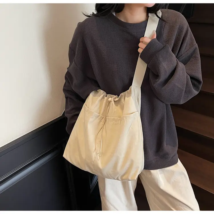 Pink Drawstring Shoulder Bag for Women — feature 36