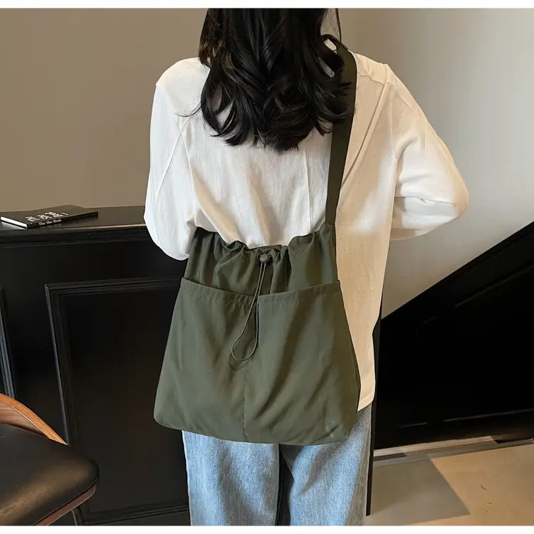 Pink Drawstring Shoulder Bag for Women — feature 40