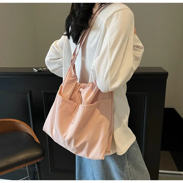Pink Drawstring Shoulder Bag for Women — feature 41