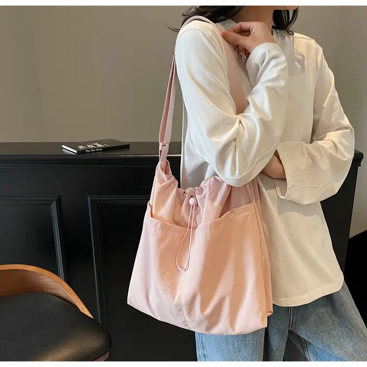 Pink Drawstring Shoulder Bag for Women — feature 42