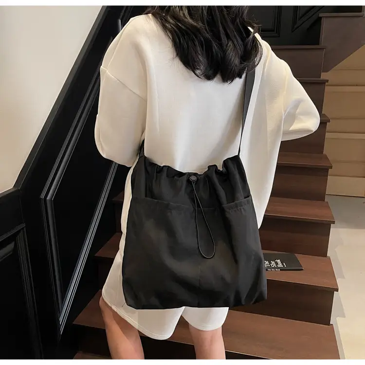 Pink Drawstring Shoulder Bag for Women — feature 49