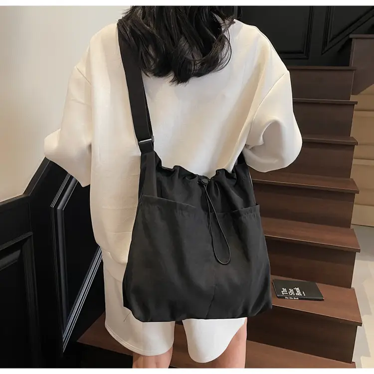 Pink Drawstring Shoulder Bag for Women — feature 50