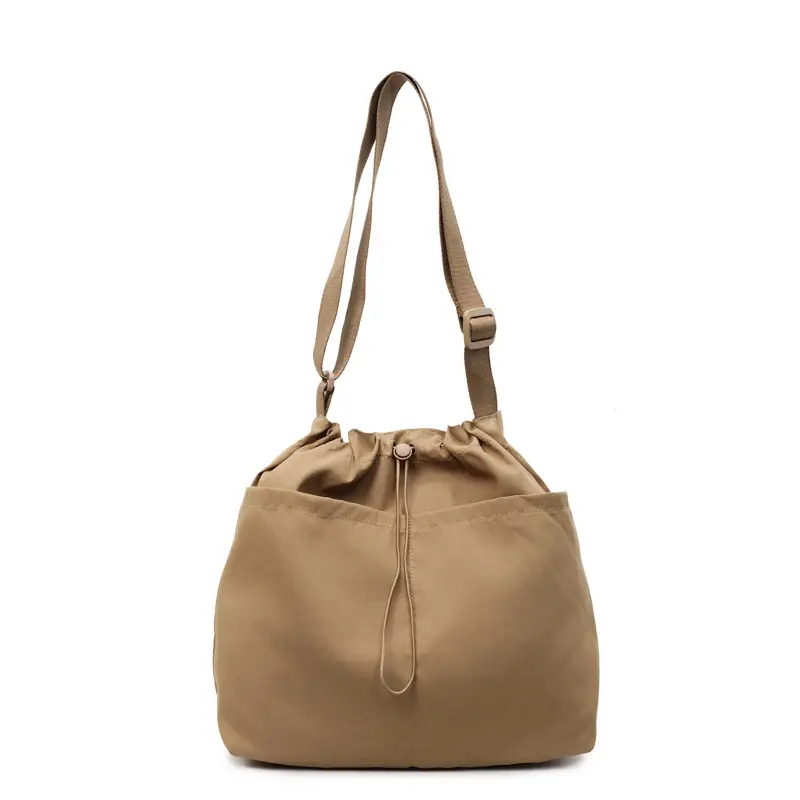 Pink Drawstring Shoulder Bag for Women - Image 3