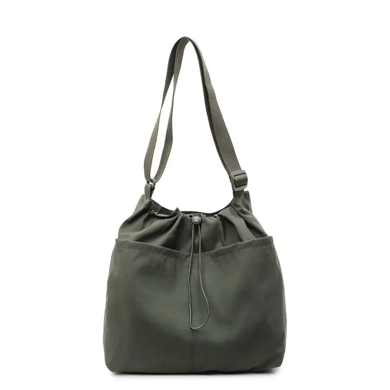 Pink Drawstring Shoulder Bag for Women - Image 4