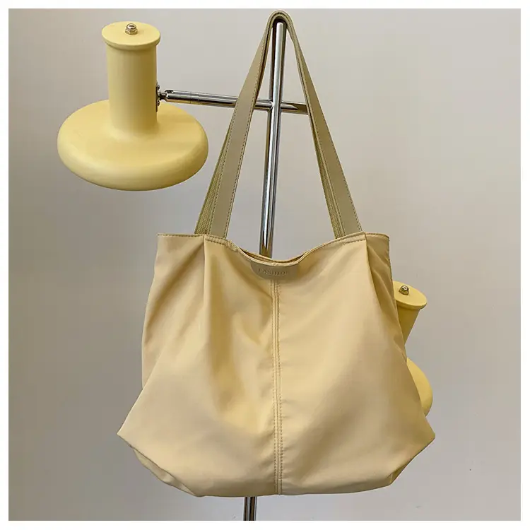 Casual Large Capacity Tote Bag Black White Beige — feature 17