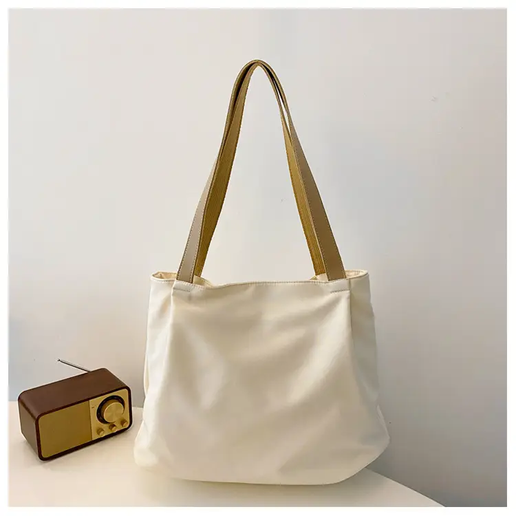 Casual Large Capacity Tote Bag Black White Beige — feature 19