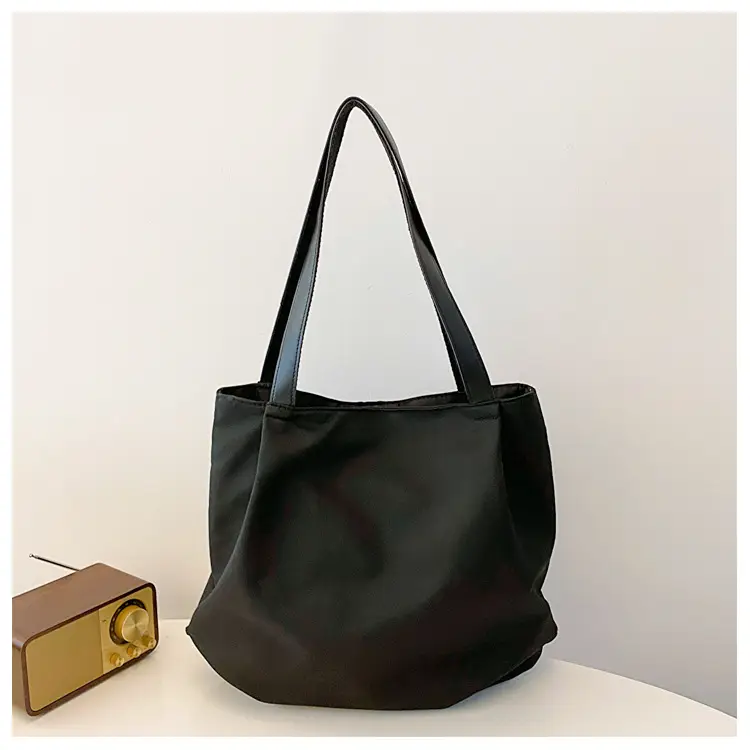 Casual Large Capacity Tote Bag Black White Beige — feature 27