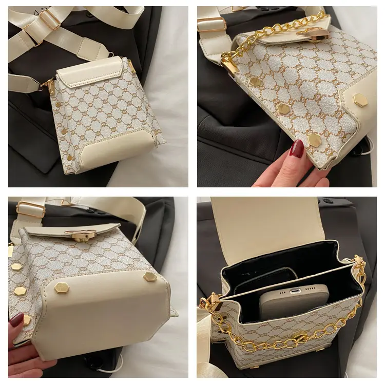 Retro Crossbody Bag White Gold Chain 2025 Trend — feature 9