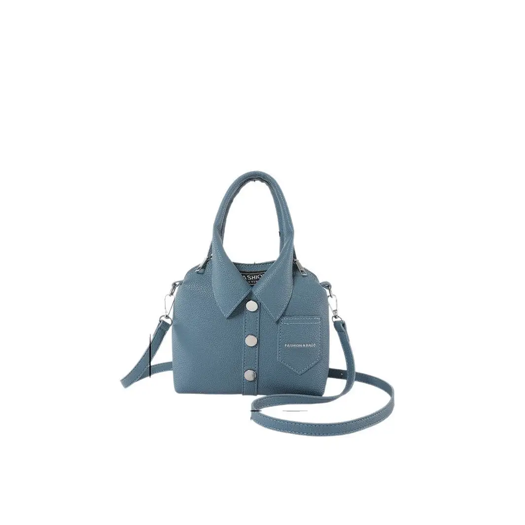 Pink Women's Shoulder Crossbody Bag with Pearl Button - Image 11