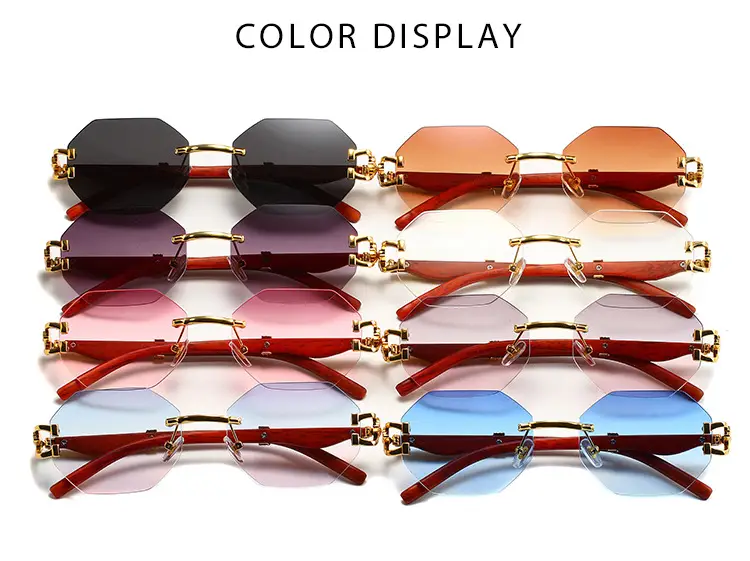 Men's Leopard Mirror Leg Sunglasses Red Gold — feature 4