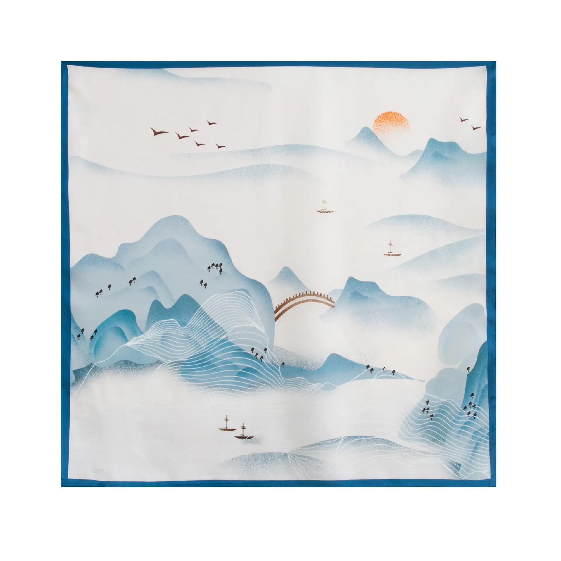 2025 Women's New High-end Small Square Scarf Satin Gloss 100% Mulberry Silk - Image 25