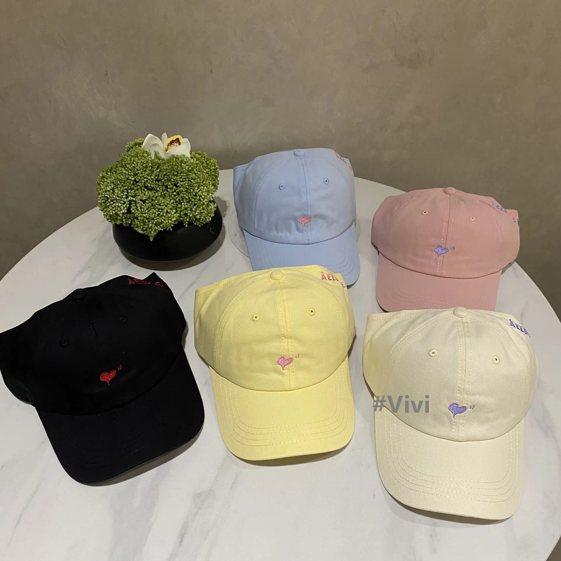 2025 New High Ponytail Embroidered Cap Women's Sweet Face Hat - Image 7