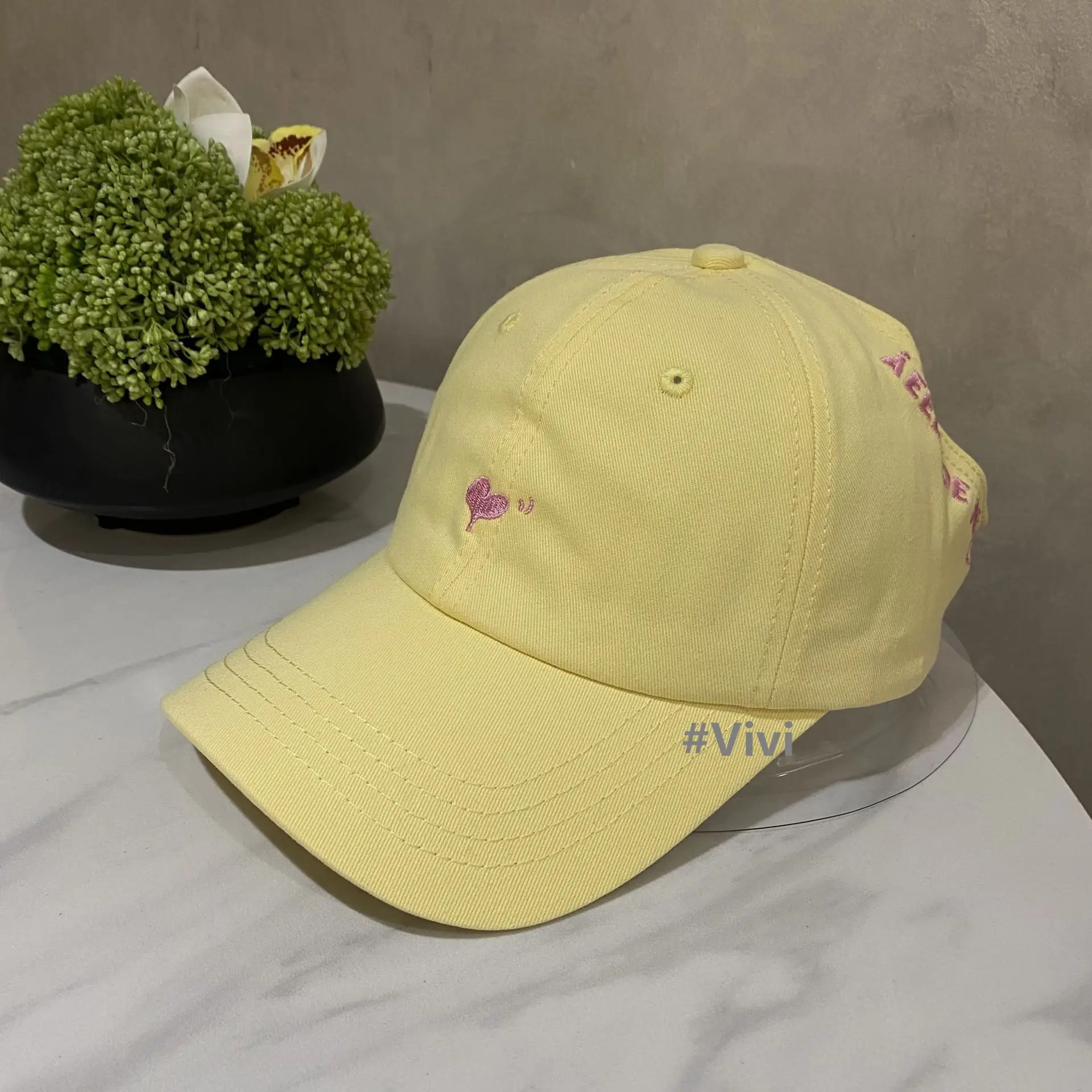 2025 New High Ponytail Embroidered Cap Women's Sweet Face Hat - Image 3