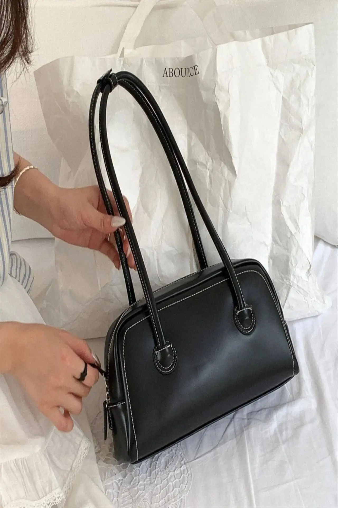 2025 New Arrival Silver Zipper Tote Bag for Women — feature 9