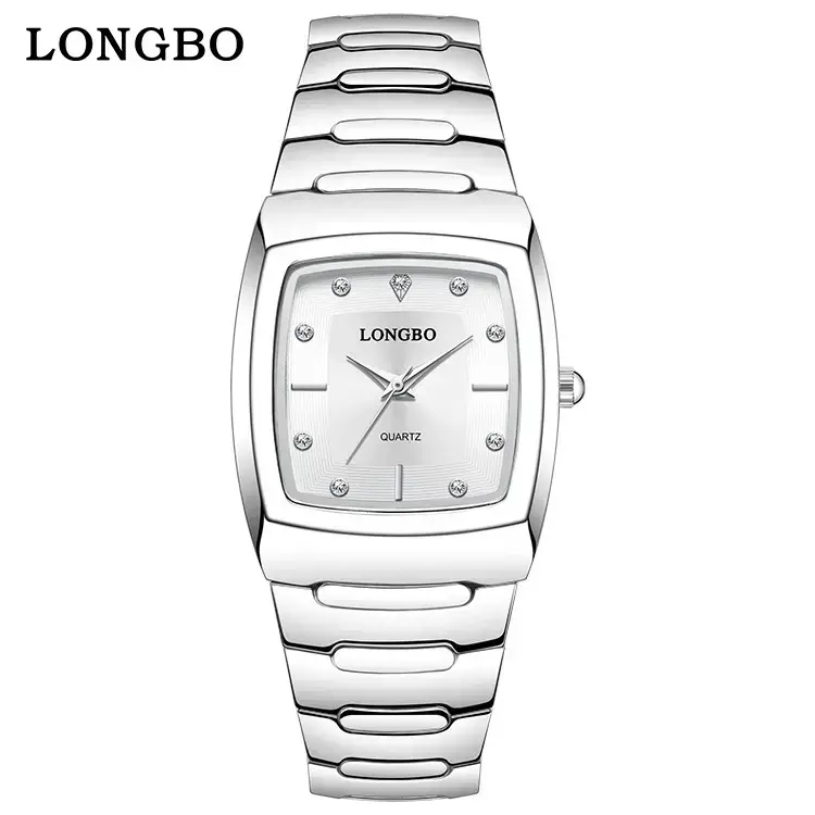 Longbo Gold Silver Quartz Couple Watch with Calendar - Image 20